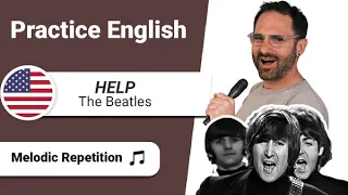 Practice English with Lyrics & Songs | Help - The Beatles 🎶 | Shadowing Technique