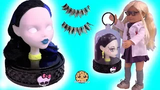 Makeup / Face Makeover On Monster High Style Head ! Toy Video