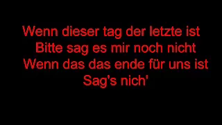 Der Letzte Tag   - Tokio Hotel Lyrics