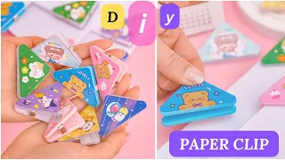 DIY kawaii paper holder clips / How to make cute paper clip at home / Stationer Stationery supplies