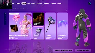 checking out the new item shop and stats
