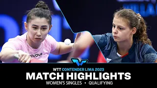 Gaia Monfardini vs Camille Lutz | WS Qual | WTT Contender Lima 2023