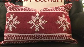 How to Make a No Sew Pillow cover from placemats- Easy DIY