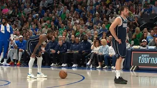Kyrie Irving and Luka use 20secs of game time without touching the ball vs Nuggets 😂