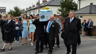 Lee Sharpe's funeral procession. 28 July 2017. RIP