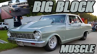 565 BIG BLOCK, ALL MOTOR CHEVY 2 NOVA WAS TRYING TO FIGURE SMALL TIRE RACING OUT FOR THE 1ST TIME