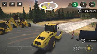 Gantry crane lifting tree - Dump truck loading in gravel pit - construction simulator 3