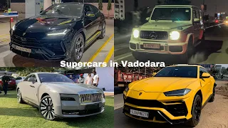 Supercars in Vadodara, January 2024 Compilation. Rolls Royce, Lamborghini, Porsche