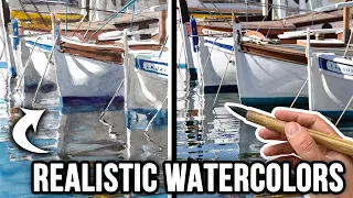 How to Paint REALISTIC watercolors for beginners