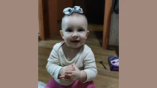 Cute baby video Funny stories, moment Laughter - crying