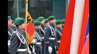 Military honours for Austria's Chancellor Sebastian Kurz