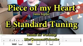 Piece of My Heart - Janis Joplin (Bass Cover with Tabs)