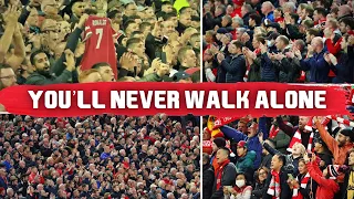 Anfield sings ‘You’ll Never Walk Alone’ for Cristiano Ronaldo 🙏