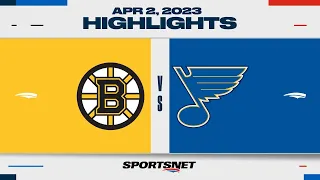 NHL Highlights | Bruins vs. Blues - April 2, 2023