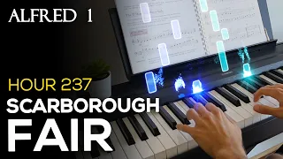 Scarborough Fair (Alfred's Piano Course 1) 🔥 Falling Notes 🔥 Hour 237 Piano Progress 👀