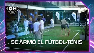 Se armó el fútbol-tenis hasta con árbitro 😲