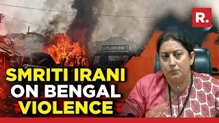 Smriti Irani Trains Guns At TMC Over Bengal Poll Violence, Calls It 'Murder Of Democracy'
