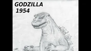 A Simple Drawing of Godzilla 1954