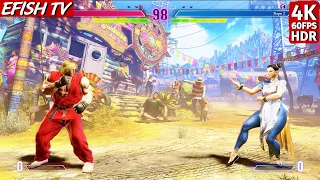 Ken vs Chun-Li (Hardest AI) - Street Fighter 6