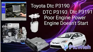 TOYOTA  dtc P3190 P3191 P3191 Poor engine power Engine doesn't start Put of Fuel