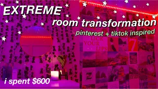 Extreme Room Transformation *aesthetic + tiktok + pinterest inspired*