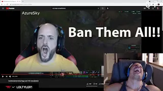 Tyler1 Dying Laughing At SoloRenektonOnly RAGE Banning Everyone In His Chat!!!