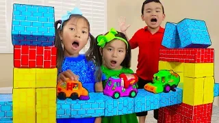 London Bridge is Falling Down | Wendy Jannie & Lyndon Pretend Play Nursery Rhyme Kids Songs