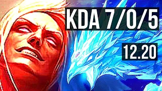 VLAD vs ANIVIA (MID) | 7/0/5, Godlike, 400+ games, Rank 15 Vlad | KR Grandmaster | 12.20