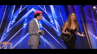 Sofia Vergara Helps Brett Loudermilk Swallow Swords!   America's Got Talent 2020