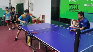 Backhand flick ( Chada ) Coaching by Phannith ( Cambodia Table Tennis Today )