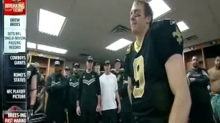 Peyton & Brees speeches after beating Marinos Passing record