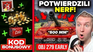 WG POTWIERDZA NERF Obj. 279 Early i Chieftaina *KOD BONUSOWY*