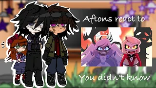 || Aftons react to || “ You didn’t know “ || Hazbin hotel || Fnaf