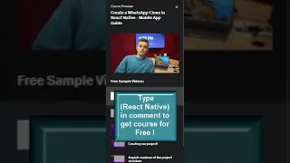 Create a WhatsApp Clone in React Native   Mobile App Guide Course For Free #udemy #free #freecourse