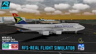 RFS - Real Flight Simulator- Frankfurt to Johannesburg|Full Flight||B747||SouthAfrican|FHD|RealRoute