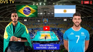 BRASIL X ARGENTINA AO VIVO LIGA DAS NAÇÕES DE VÔLEI MASCULINO ONDE ASSISTIR COM IMAGENS