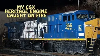 My CSX 366 "Heritage Unit" Caught fire in a tunnel!