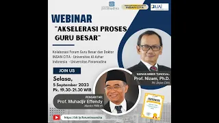 "Akselerasi Proses Guru Besar"