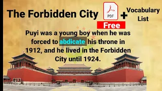 🌟Learn English Through Stories | Level 4 🔥 | Graded Reader | The Forbidden City Story 🌟