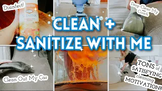 NEW 2022! 🧽 CLEAN +  SANITIZE WITH ME | TONS of ✨SATISFYING✨ CLEANING MOTIVATION!!