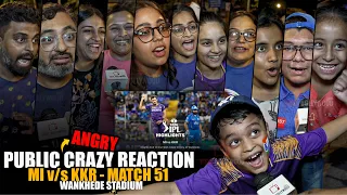 EXCLUSIVE : Public CRAZY Reaction after MI lost to KKR at Wankhede Stadium | Playoff se Bahar