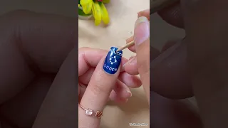 💅💙Easy new nail art design #nailart2023 #naildesign #youtubeshorts #shorts