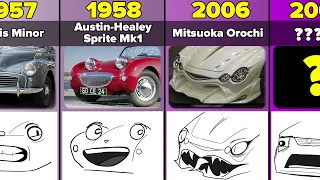 Comparison: Funny Car Faces | Part 2 | From Old to Modern Cars