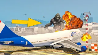 GTA 5 king kong Attack plane crash compilation