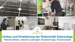 Einbau und Erweiterung Wohnmobil Solaranlage