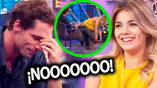 La reacción de Gonzalo Valenzuela cuando Natalie Pérez se agachó en vivo y se le vio todo