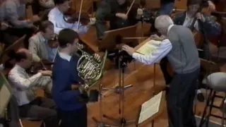 R. Strauss Horn Concerto nr. 1.  Soloist: Ab Koster, Conductor: Günter Wand.General Rehearsal 1987.