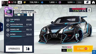 Asphalt 9 - Nissan 370Z Neon Edition - Car 2 Star Upgrade Walkthrough 2023