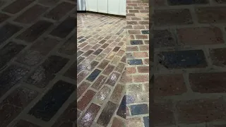 Deep brick cleaning with high gloss seal