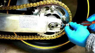 How to change drive chain and sprockets in motorbike ? Honda vtr firestorm